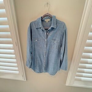 Blue Denim Button-Up Shirt